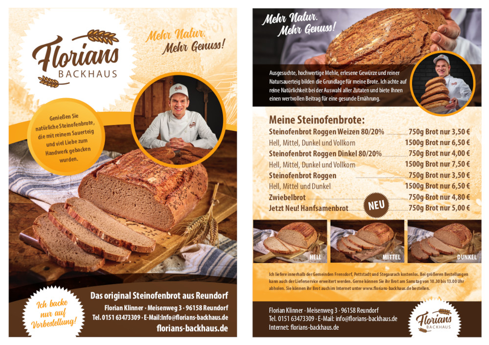 Frisches Brot aus dem Steinbackofen von Florians Backhaus